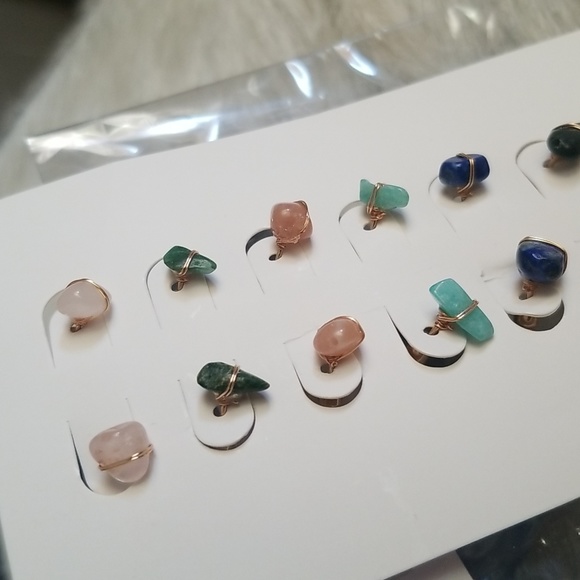 Raw Stone Earrings - Picture 3 of 8